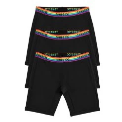 9" Boxer Briefs 3-Pack - Cotton Black Rainbow