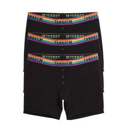 6" Fly Boxer Briefs 3-Pack - TENCEL™ Modal Black Rainbow