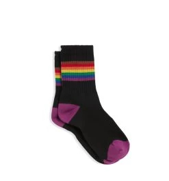 Anklet Crew Socks - Progress Pride Stripes