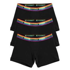 4.5" Trunks 3-Pack - Cotton Black Rainbow