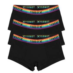 Boys Shorts 3-Pack - Cotton Black Rainbow