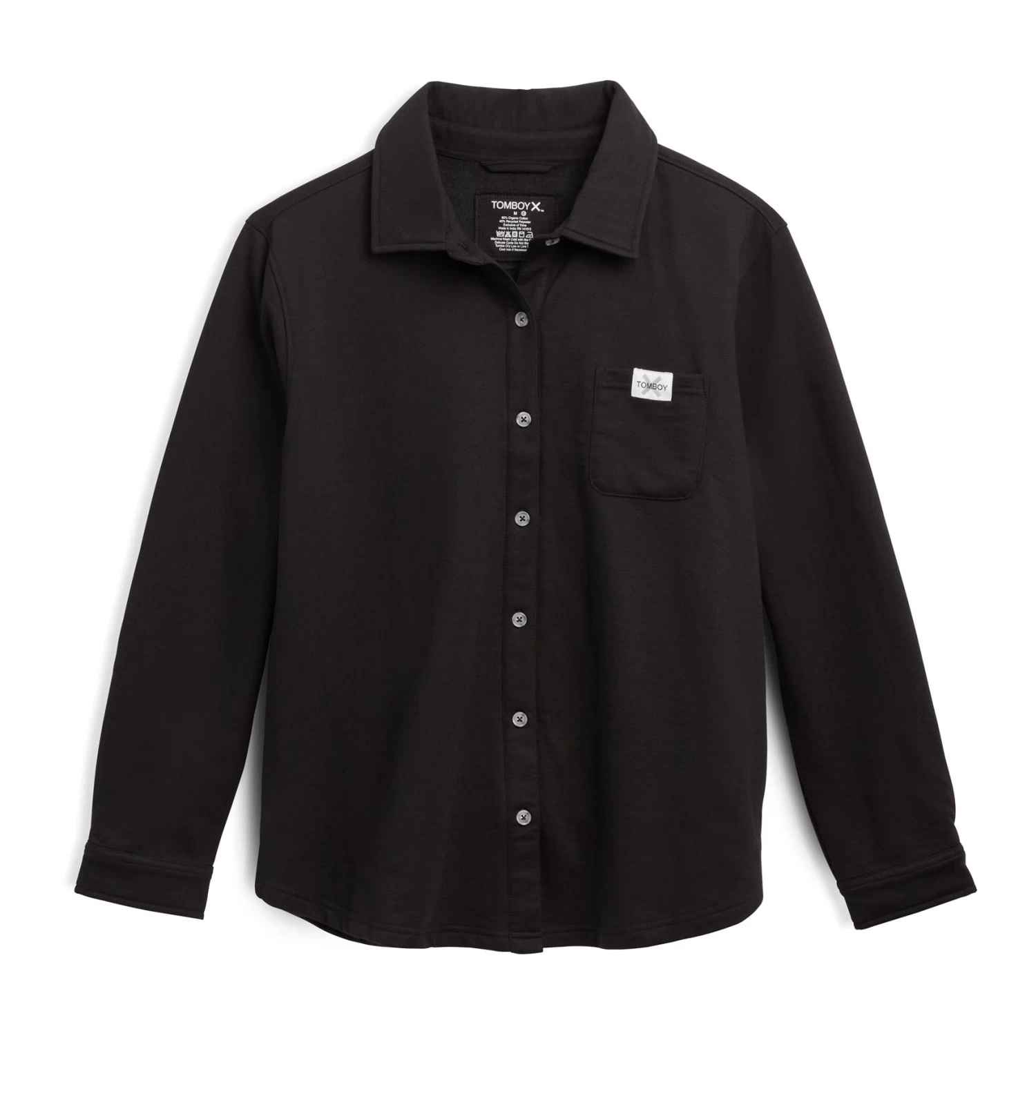 Eco Fleece Shirt Jacket LC - Black