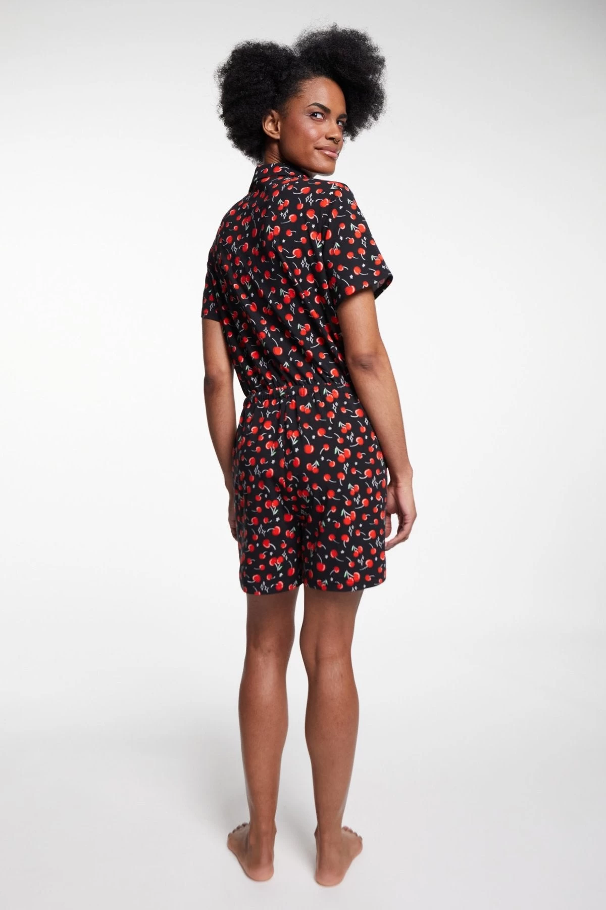 Tie Waist Romper - Cherry On Top - Image 5