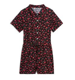 Tie Waist Romper - Cherry On Top