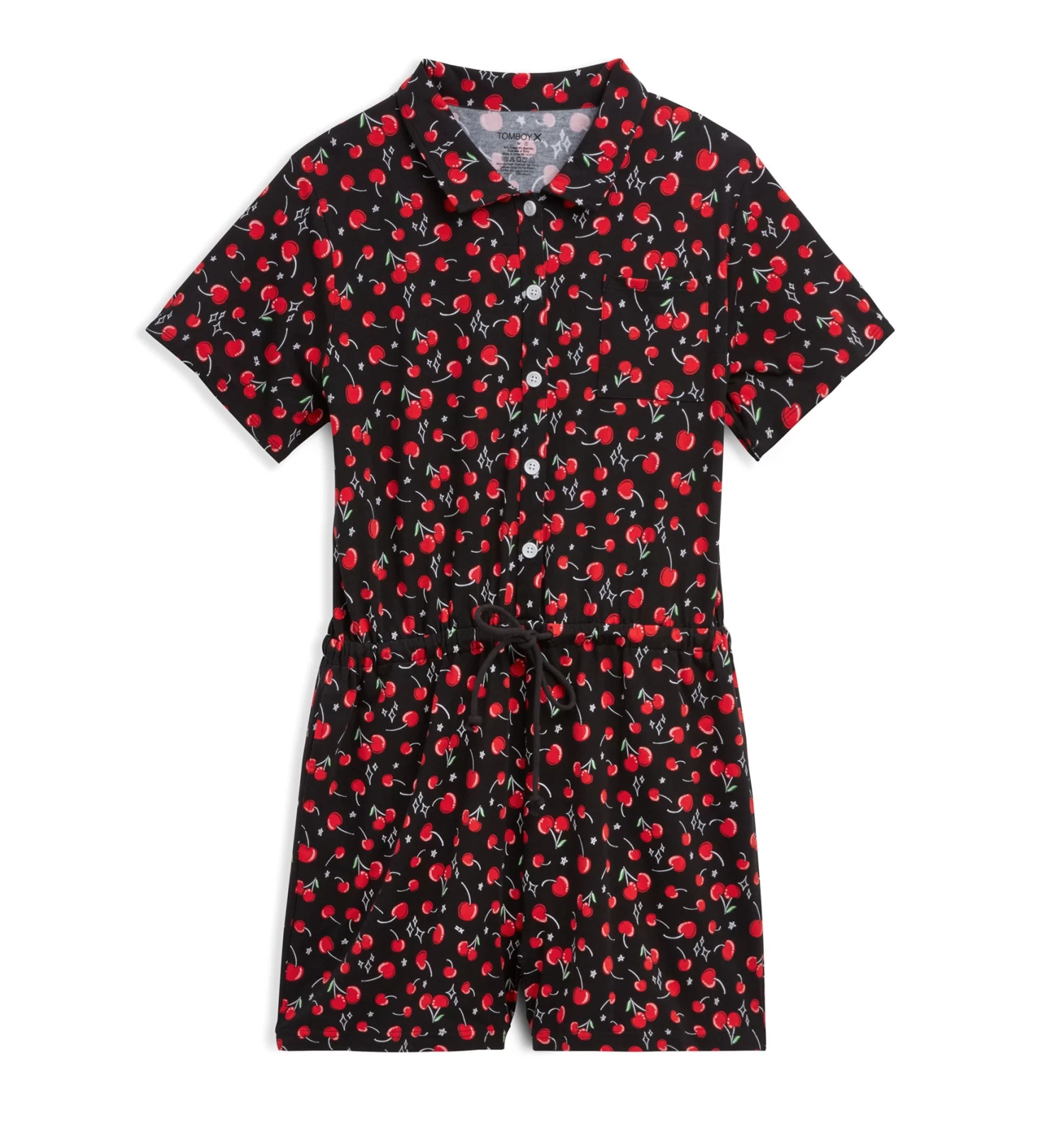 Tie Waist Romper - Cherry On Top