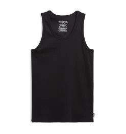 Organic Cotton Rib Power Tank - Black