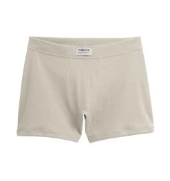 Organic Cotton Rib 4.5" Trunks - Heather Grey