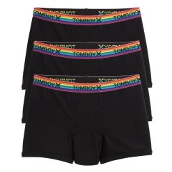 First Line Period 4.5" Trunks 3-Pack - Black Rainbow