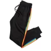 French Terry Jogger - Black With Rainbow