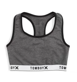 Racerback Soft Bra - Charcoal