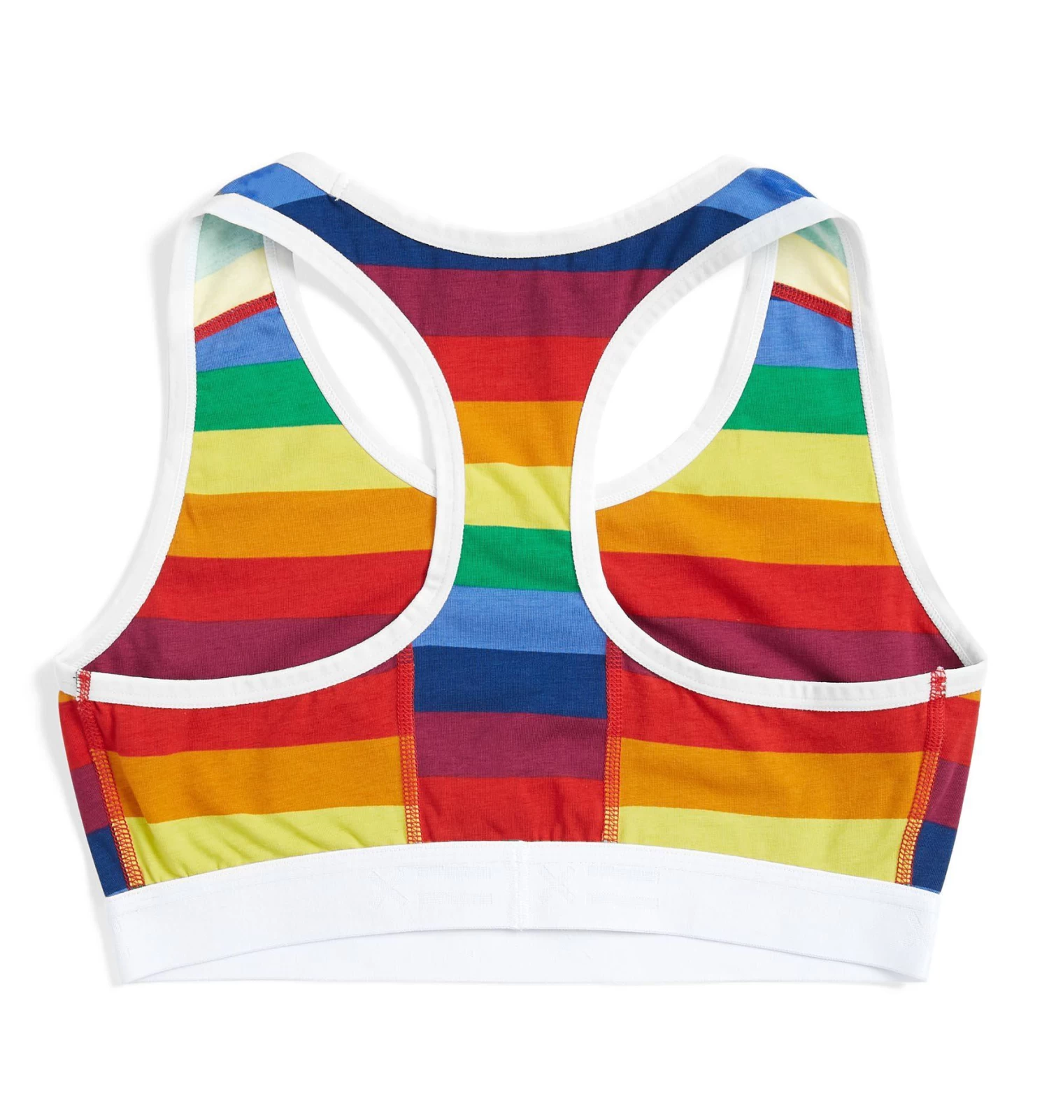 Racerback Soft Bra - Rainbow Pride Stripes - Image 2