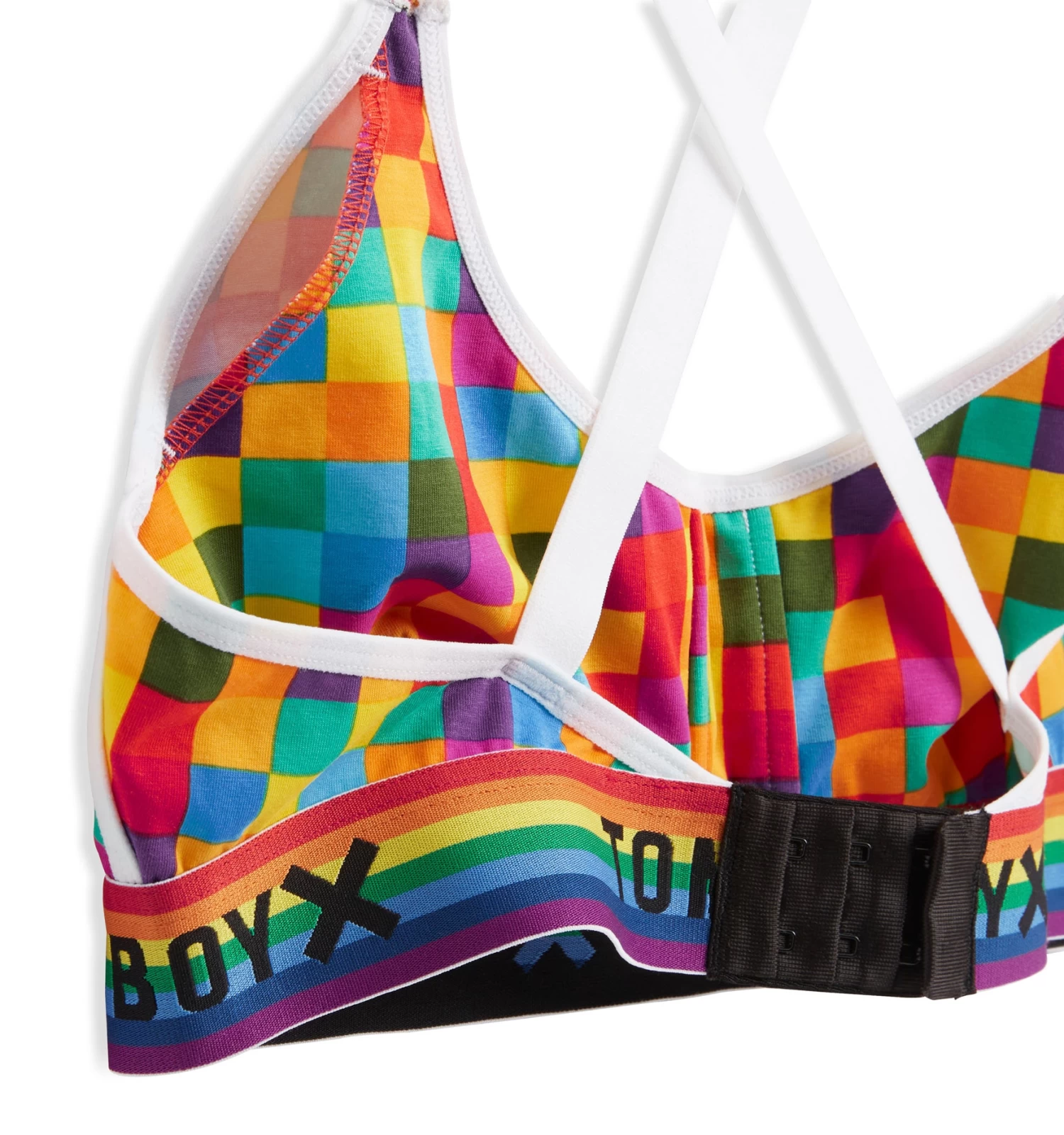 Prism Scoop Bralette LC - Rainbow Squared Print - Image 3
