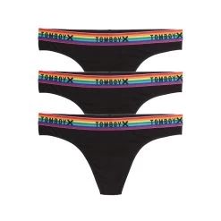 Thong 3-Pack - TENCEL™ Modal Black Rainbow